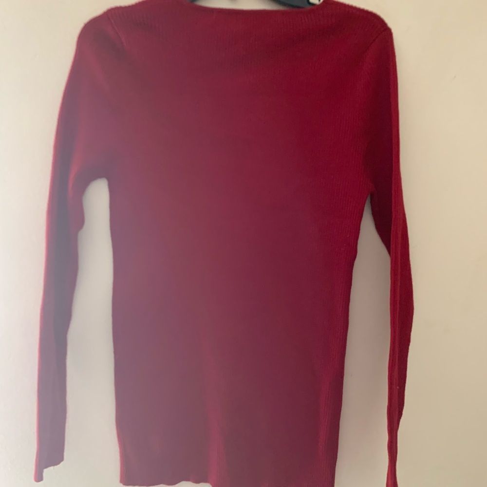 Red ridged sweater